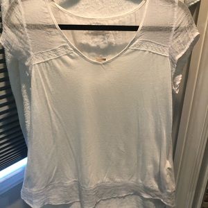 Lucky Brand Embroidered Top Size Medium